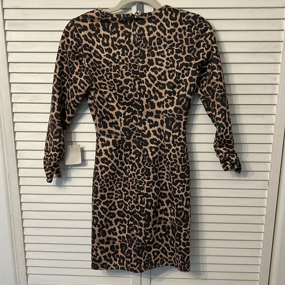Zara Cheetah Print Mini Dress Size Small NWT - Picture 7 of 11